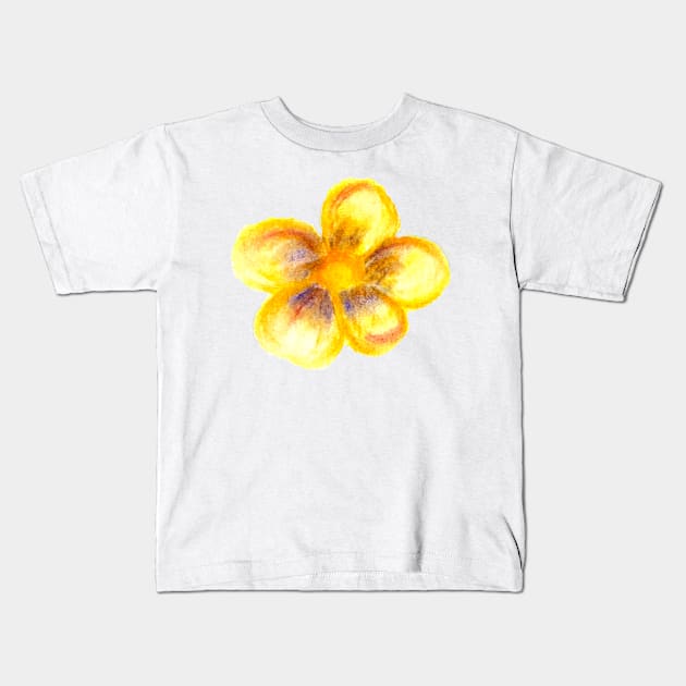 Little Yellow Flower Kids T-Shirt by PixieGraphics